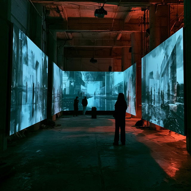 Video installation style, Midjourney V8.2, render 4 of 4