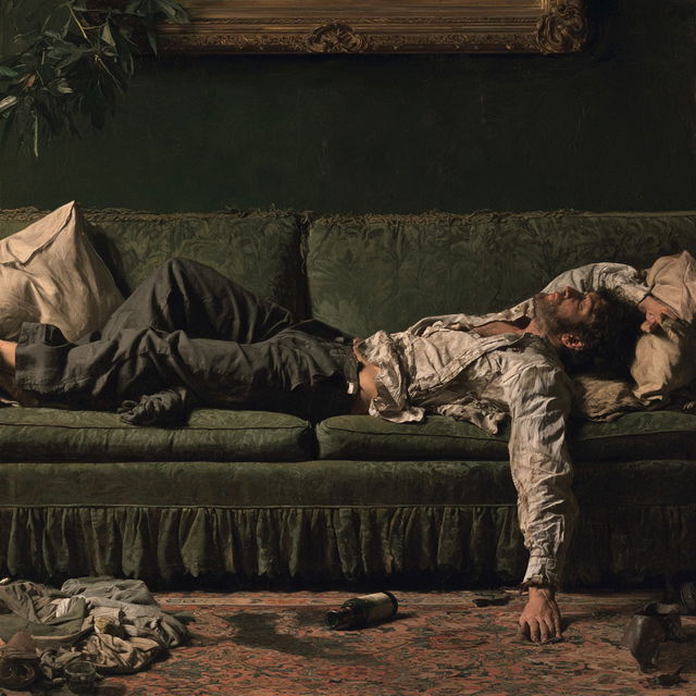 Vincent Desiderio style, Midjourney V8.2, render 2 of 4