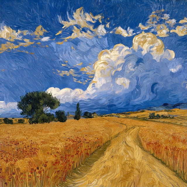 Vincent van Gogh style, Midjourney V8.2, render 4 of 4
