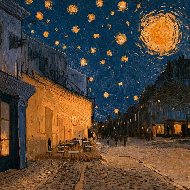 Vincent van Gogh style, Midjourney V8.2, render 2 of 4