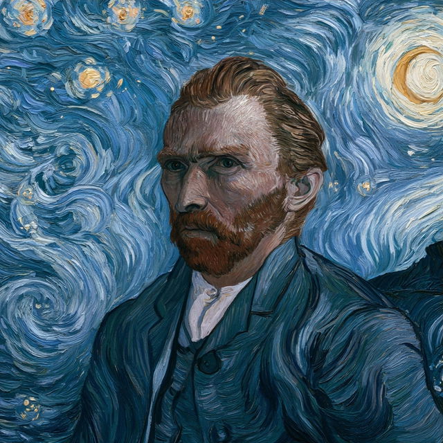 Vincent van Gogh style, Midjourney V8.2, render 3 of 4