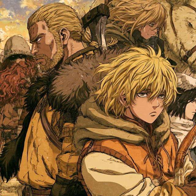Vinland Saga style, Midjourney V8.2, render 2 of 4