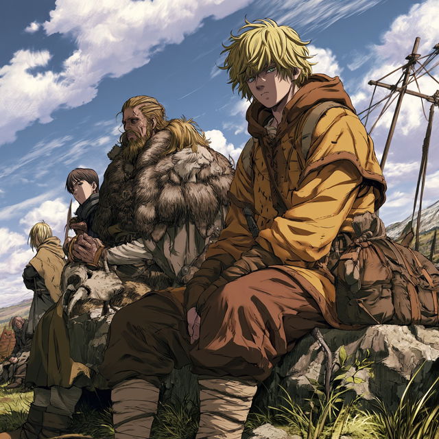 Vinland Saga style, Midjourney V8.2, render 1 of 4