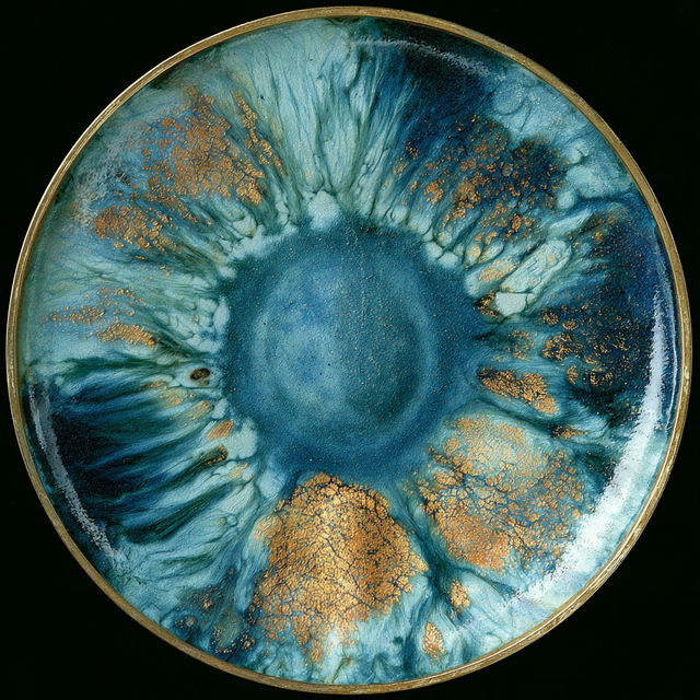 Vitreous enamel style, Midjourney V8.2, render 1 of 4