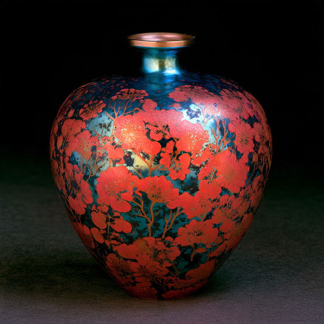 Vitreous enamel style, Midjourney V8.2, render 4 of 4