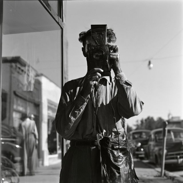 Vivian Maier style, Midjourney V8.2, render 2 of 4