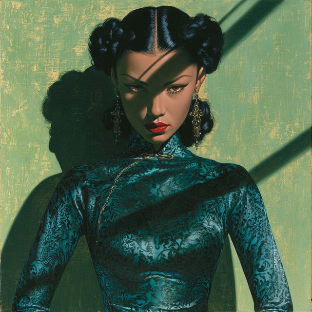 Vladimir Tretchikoff style, Midjourney V8.2, render 2 of 4