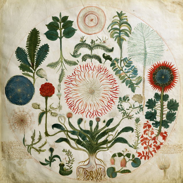 Voynich manuscript style, Midjourney V8.2, render 4 of 4