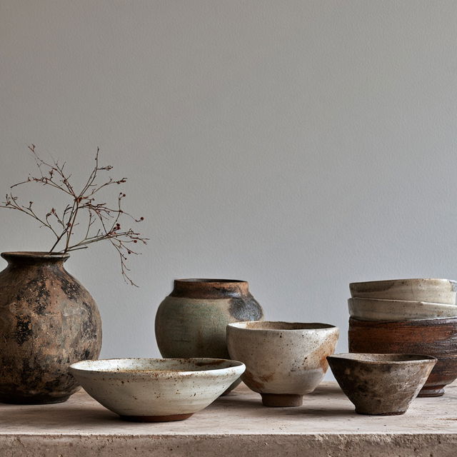 Wabi-sabi style, Midjourney V8.2, render 2 of 4
