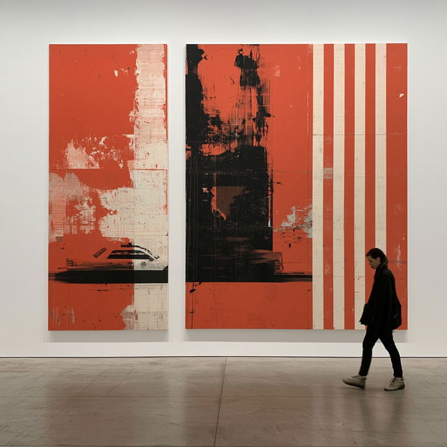 Wade Guyton style, Midjourney V8.2, render 2 of 4