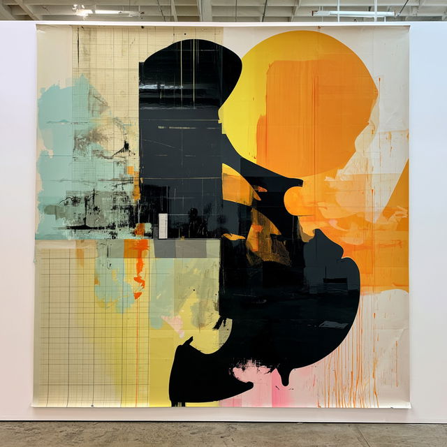 Wade Guyton style, Midjourney V8.2, render 3 of 4