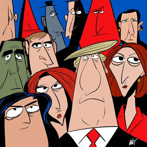 Walt Handelsman style (Illustrators), Midjourney V8.2