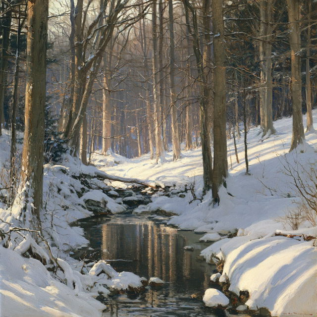 Walter Launt Palmer style, Midjourney V8.2, render 1 of 4