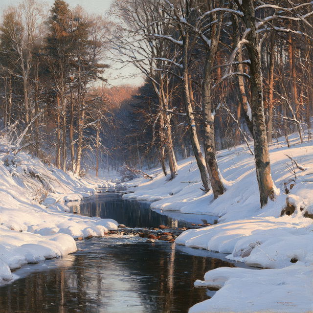 Walter Launt Palmer style, Midjourney V8.2, render 3 of 4