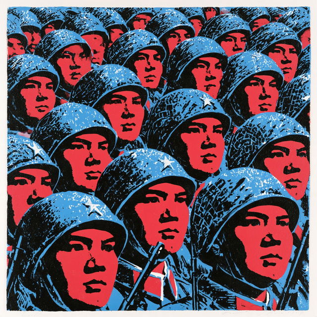 Wang Guangyi style, Midjourney V8.2, render 4 of 4