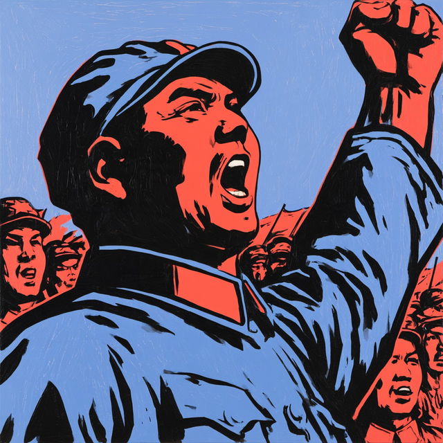 Wang Guangyi style, Midjourney V8.2, render 3 of 4