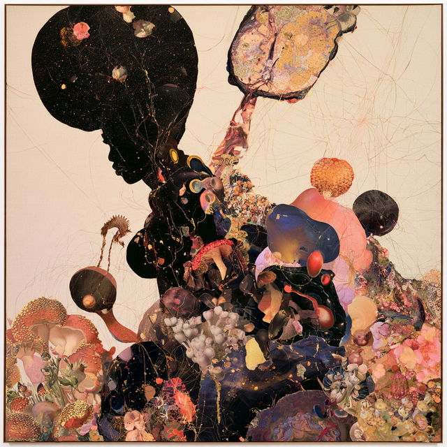 Wangechi Mutu style, Midjourney V8.2, render 4 of 4