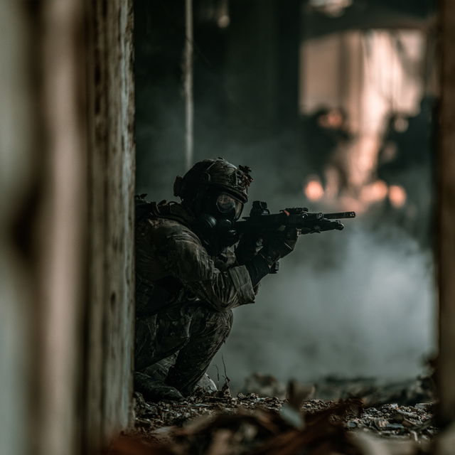 War photography style, Midjourney V8.2, render 2 of 4