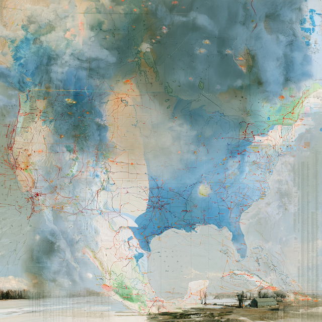 Weather map style, Midjourney V8.2, render 2 of 4
