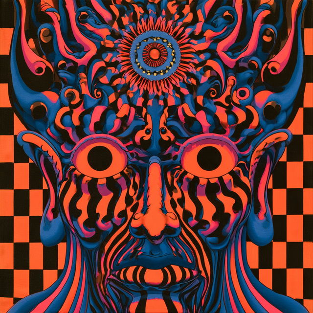 Wes Wilson style, Midjourney V8.2, render 1 of 4