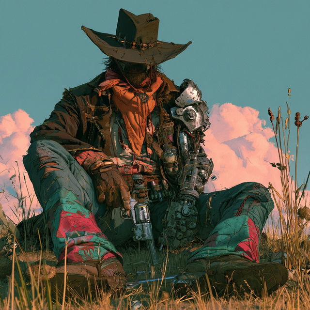Westernpunk style, Midjourney V8.2, render 2 of 4