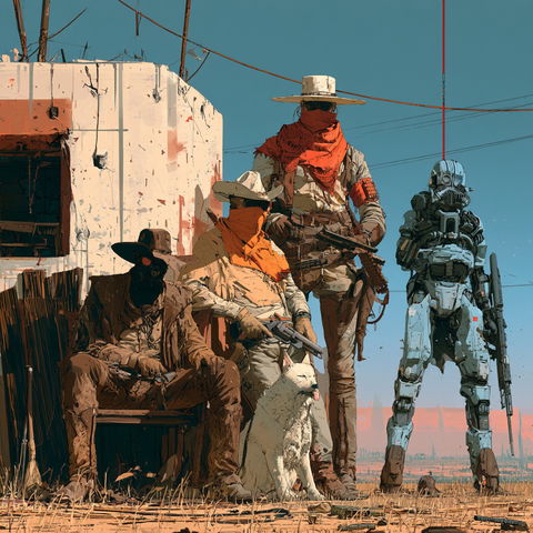Westernpunk style (Genres), Midjourney V8.2