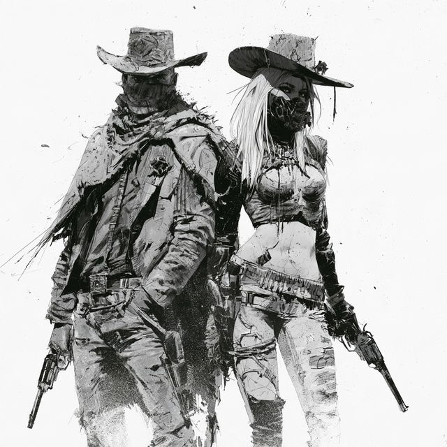 Westernpunk style, Midjourney V8.2, render 4 of 4