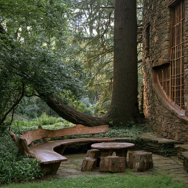 Wharton Esherick style, Midjourney V8.2, render 2 of 4