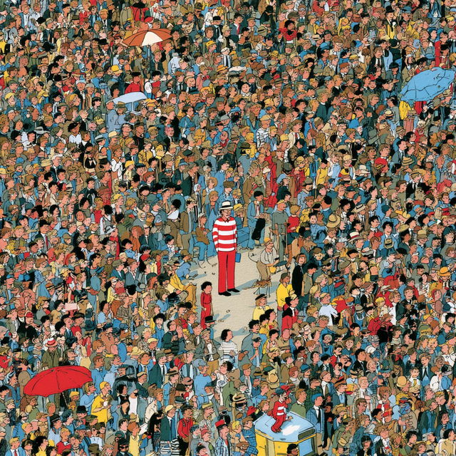 Where is Waldo style, Midjourney V8.2, render 3 of 4