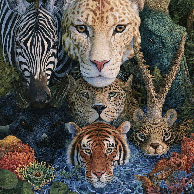 Wildlife Art style, Midjourney V8.2, render 1 of 4