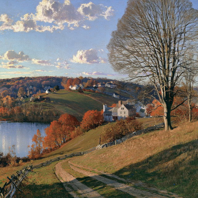 Willard Metcalf style, Midjourney V8.2, render 2 of 4