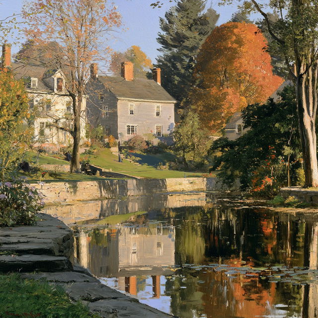 Willard Metcalf style, Midjourney V8.2, render 3 of 4