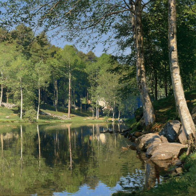 Willard Metcalf style, Midjourney V8.2, render 4 of 4