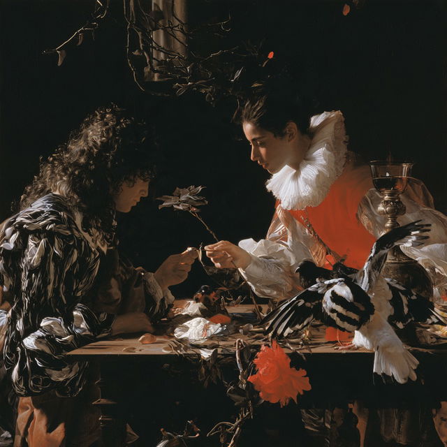 Willem van Aelst style, Midjourney V8.2, render 4 of 4