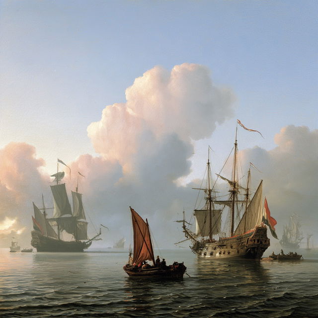 Willem van der Velde style, Midjourney V8.2, render 2 of 4