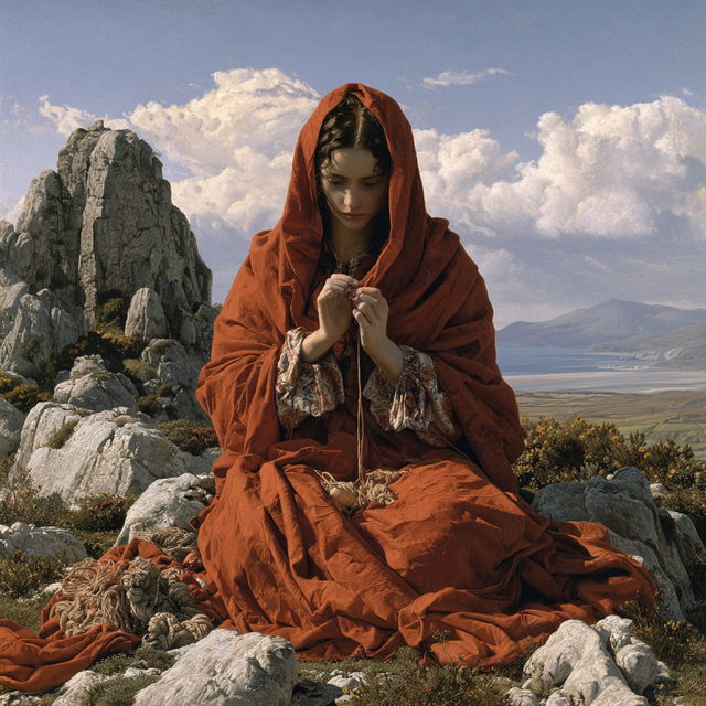 William Dyce style, Midjourney V8.2, render 1 of 4