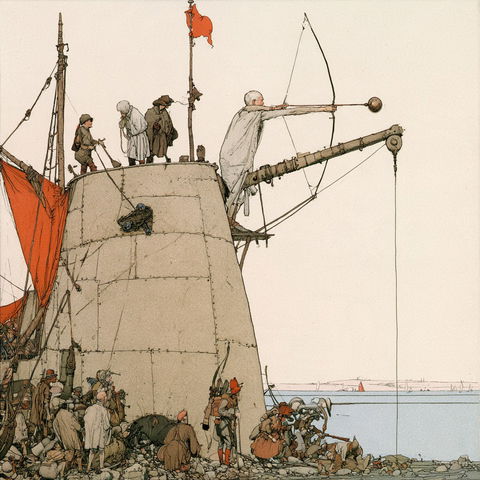 William Heath Robinson style (Illustrators), Midjourney V8.2