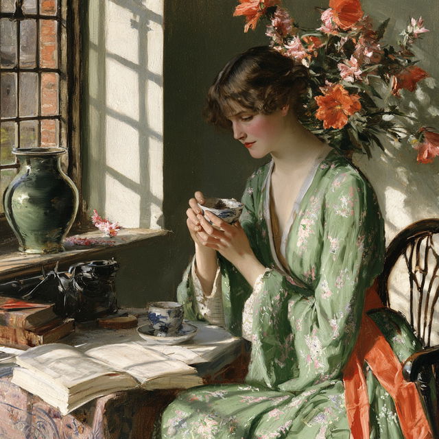 William Henry Margetson style, Midjourney V8.2, render 4 of 4