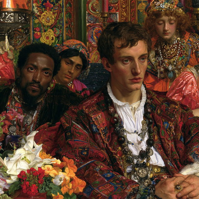 William Holman Hunt style, Midjourney V8.2, render 4 of 4
