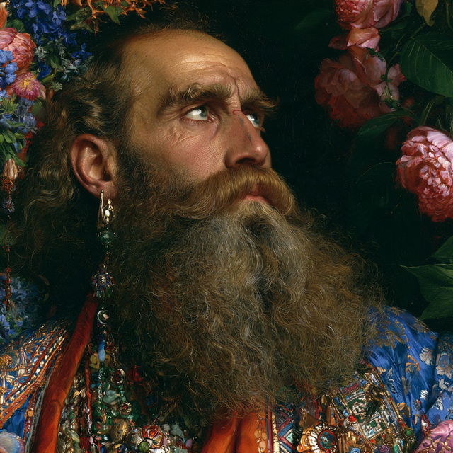William Holman Hunt style, Midjourney V8.2, render 3 of 4