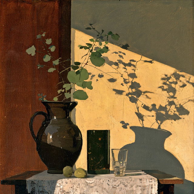 William Nicholson style, Midjourney V8.2, render 2 of 4