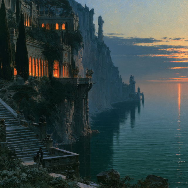 William Stanley Haseltine style, Midjourney V8.2, render 2 of 4