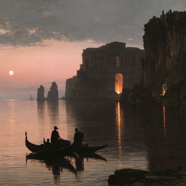 William Stanley Haseltine style, Midjourney V8.2, render 3 of 4