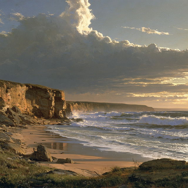 William Trost Richards style, Midjourney V8.2, render 2 of 4