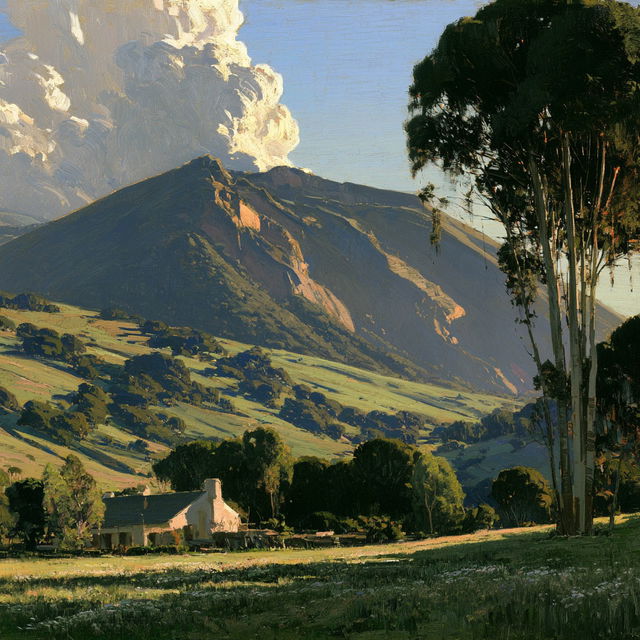 William Wendt style, Midjourney V8.2, render 4 of 4