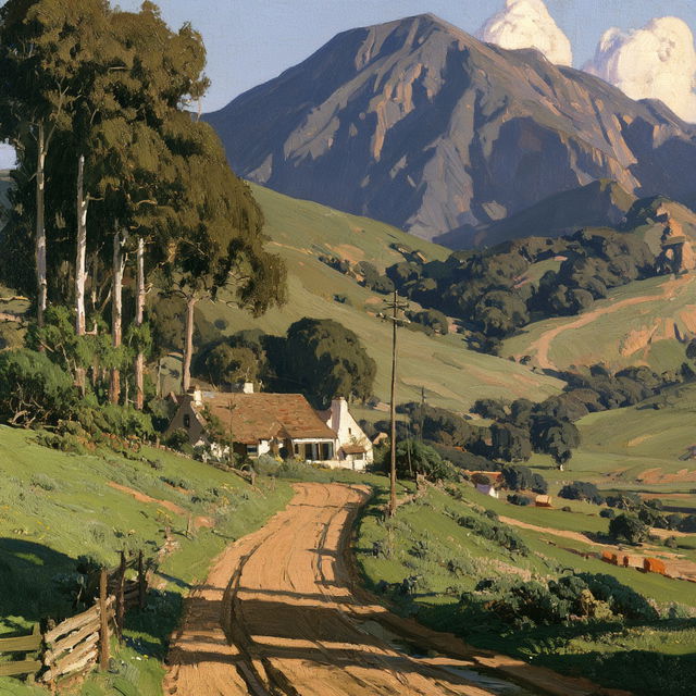 William Wendt style, Midjourney V8.2, render 3 of 4