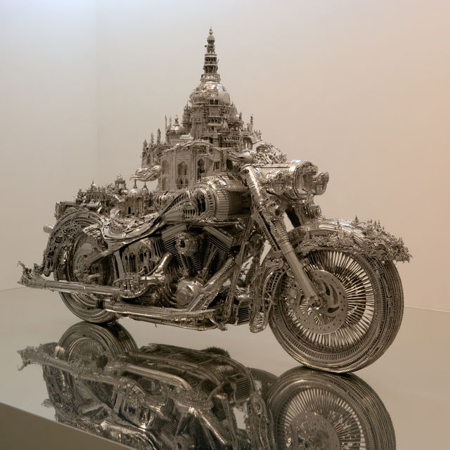 Wim Delvoye style, Midjourney V8.2, render 3 of 4