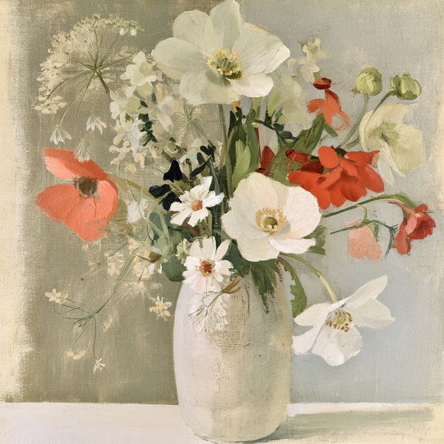 Winifred Nicholson style, Midjourney V8.2, render 2 of 4