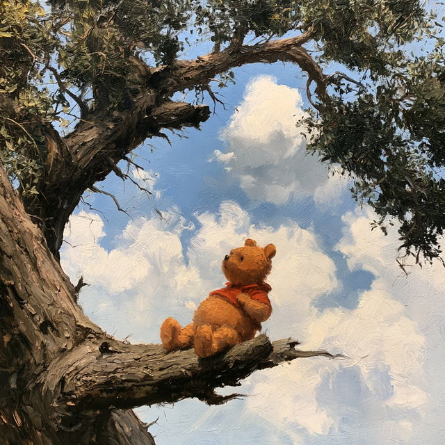 Winnie-the-Pooh style, Midjourney V8.2, render 1 of 4