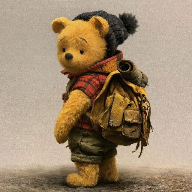 Winnie-the-Pooh style, Midjourney V8.2, render 4 of 4